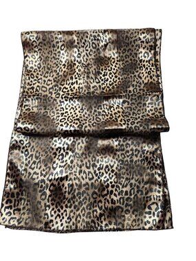 Leopard Print Scarf Sheer stripes Women animal feline accessory career office